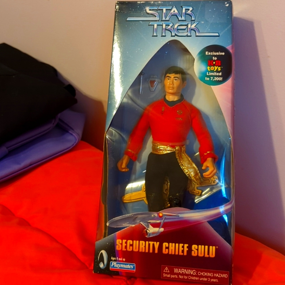 Star Trek Security Chief SULU. KB Toys Exclusive Action Figure 9" NIB.  Sale